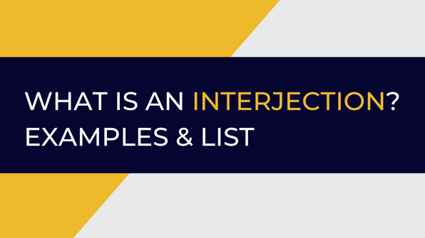 What is an interjection?
