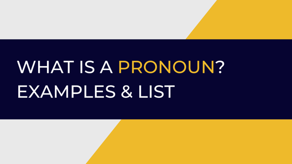 What is a pronoun?