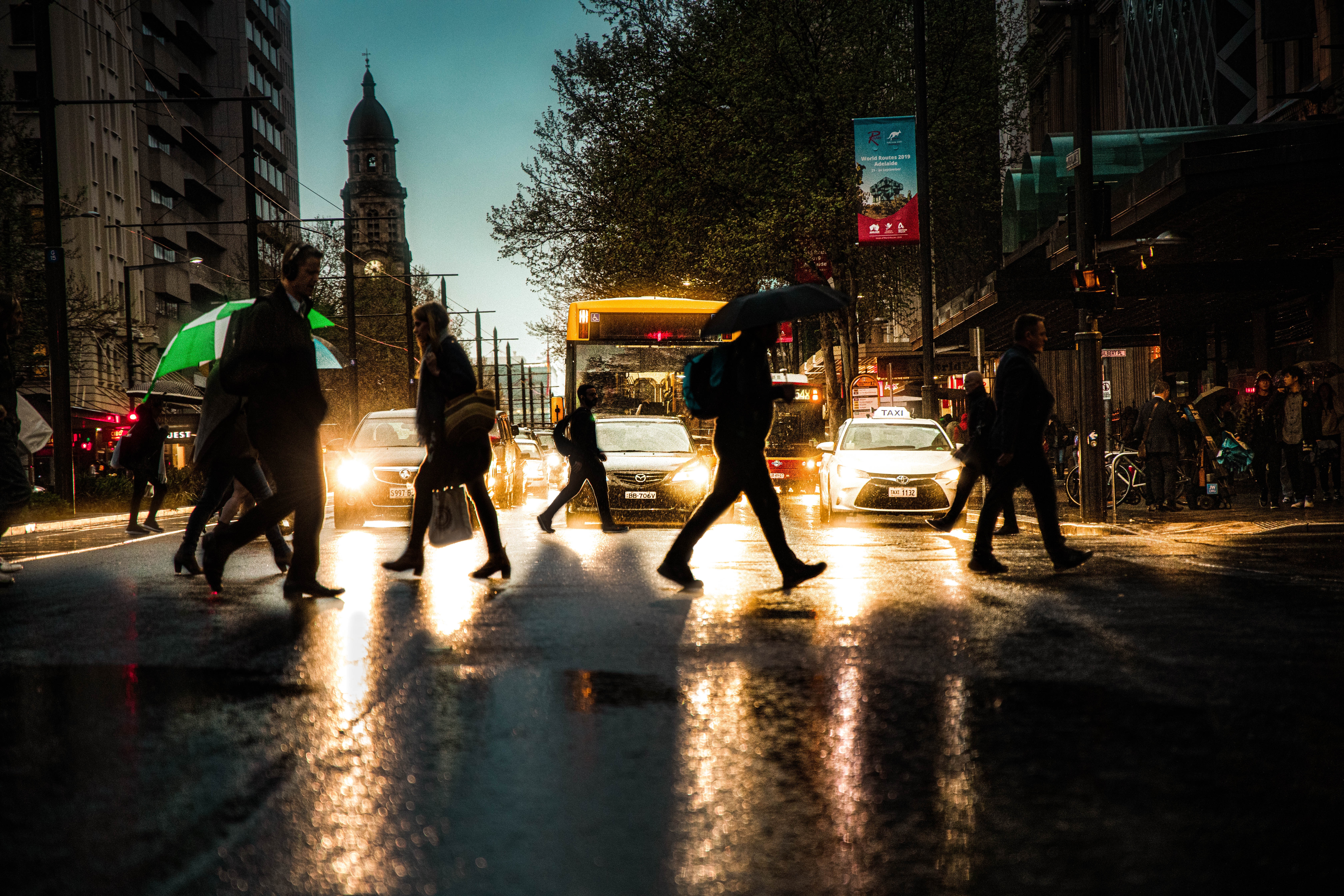 People walking on the street.