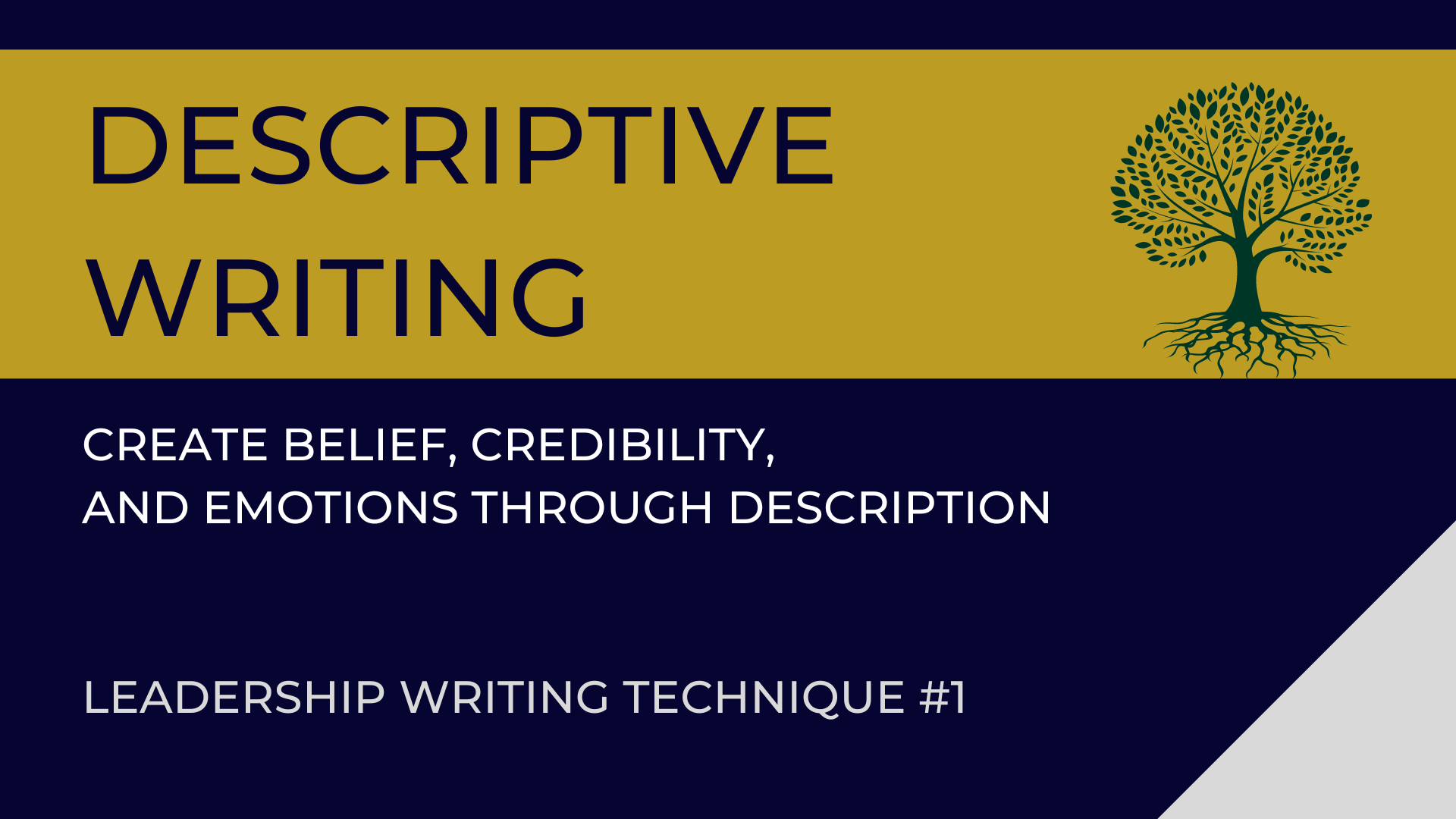 Descriptive Writing Descriptive Writing