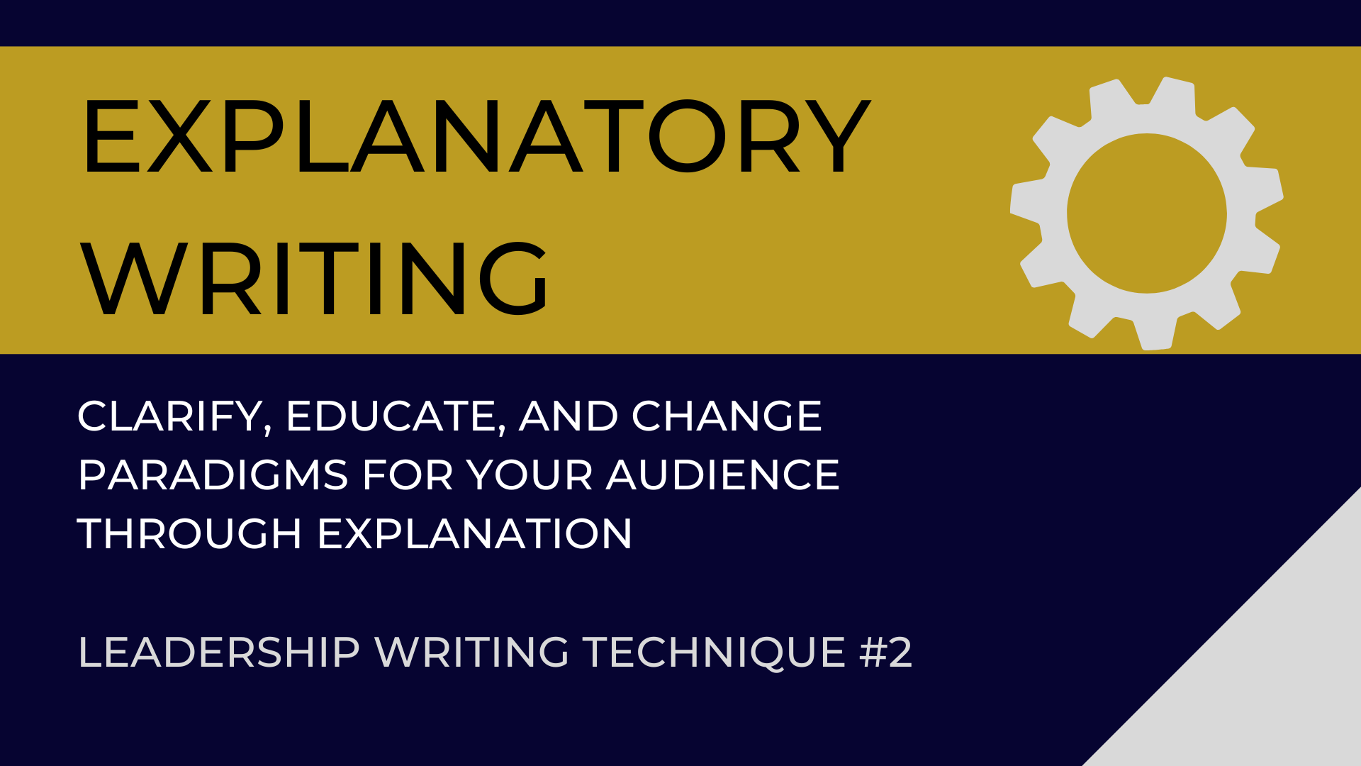 Explanatory Writing Explanatory Writing