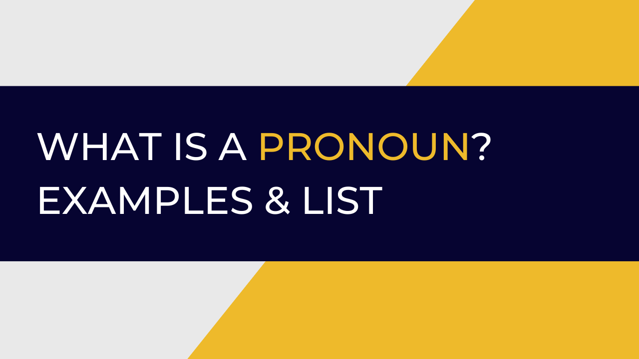 What is a pronoun?